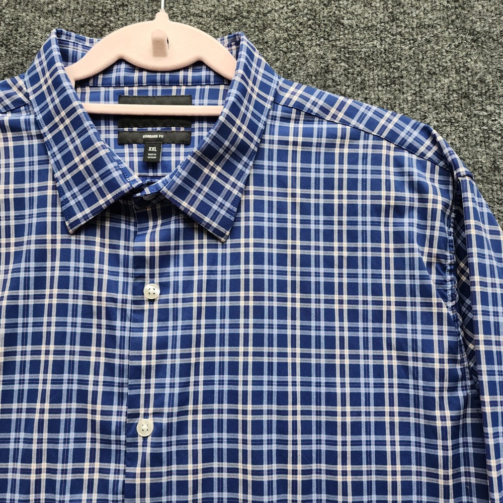 Bonobos Standard Fit Mens Stretch Plaid Button Front Dress Shirt XXL Performance